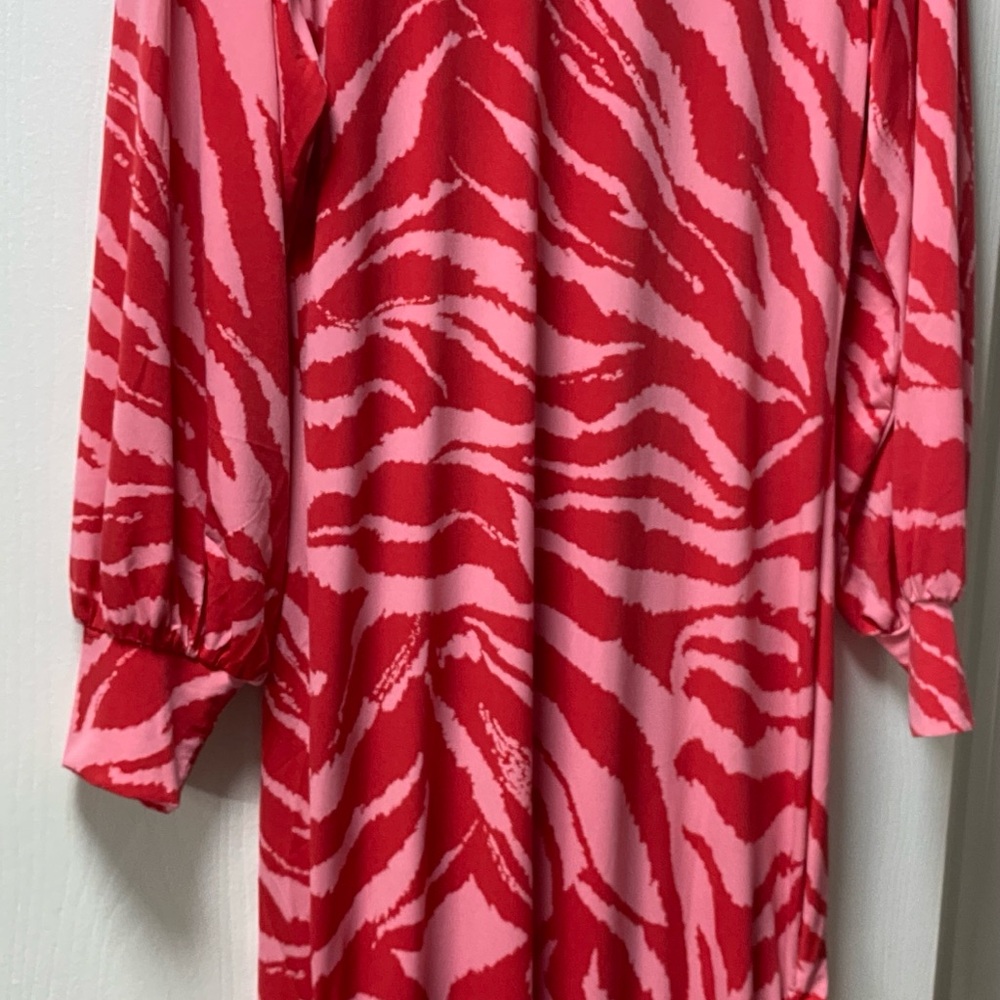 Red and Pink Zebra Print Dress